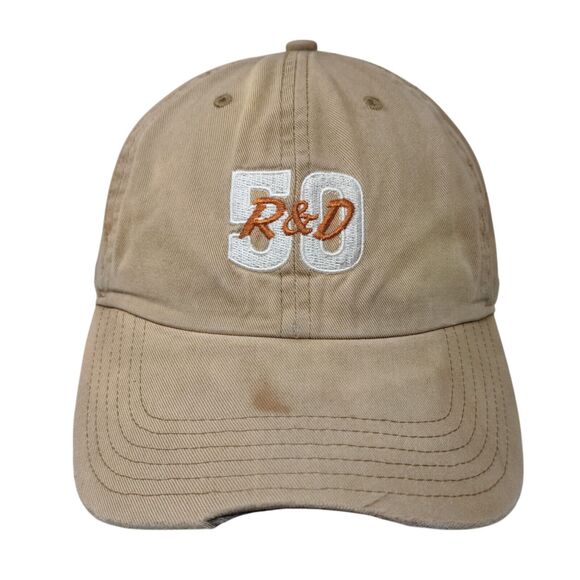 50 R&D Slideback Hat Tan Medium-Large Solid Embroidered Richardson - Picture 1 of 9